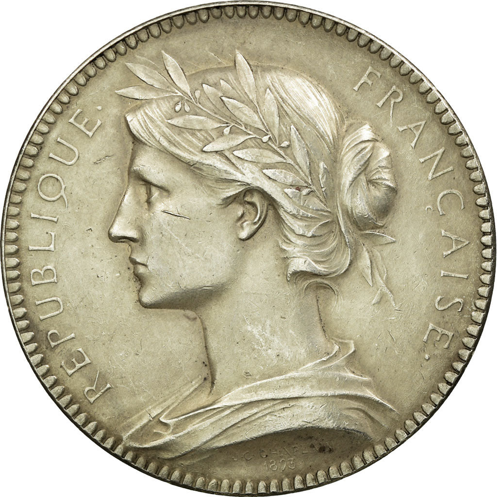 France, Token, Notary, 1893, AU(50-53), Silver, Lerouge:322a