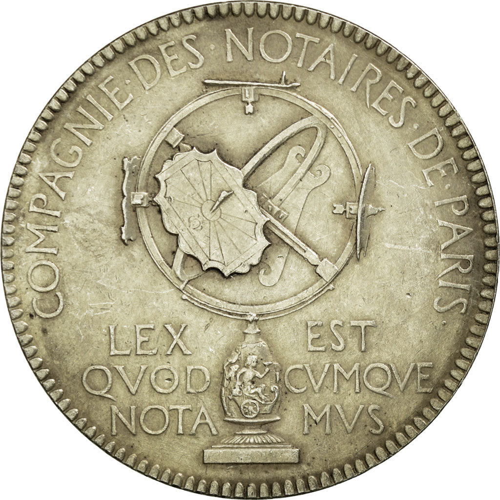 France, Token, Notary, 1893, AU(50-53), Silver, Lerouge:322a