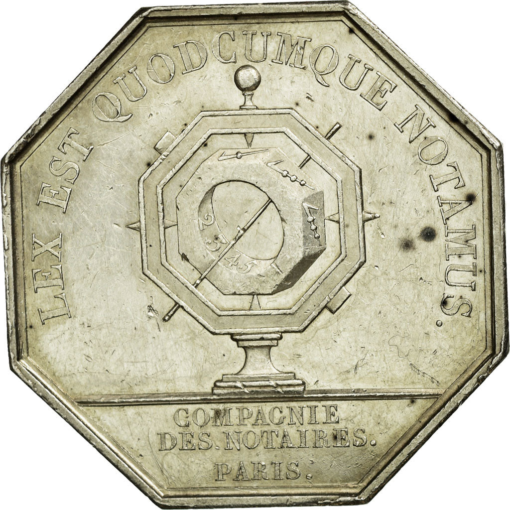 France, Token, Notary, MS(60-62), Silver, Lerouge:316a
