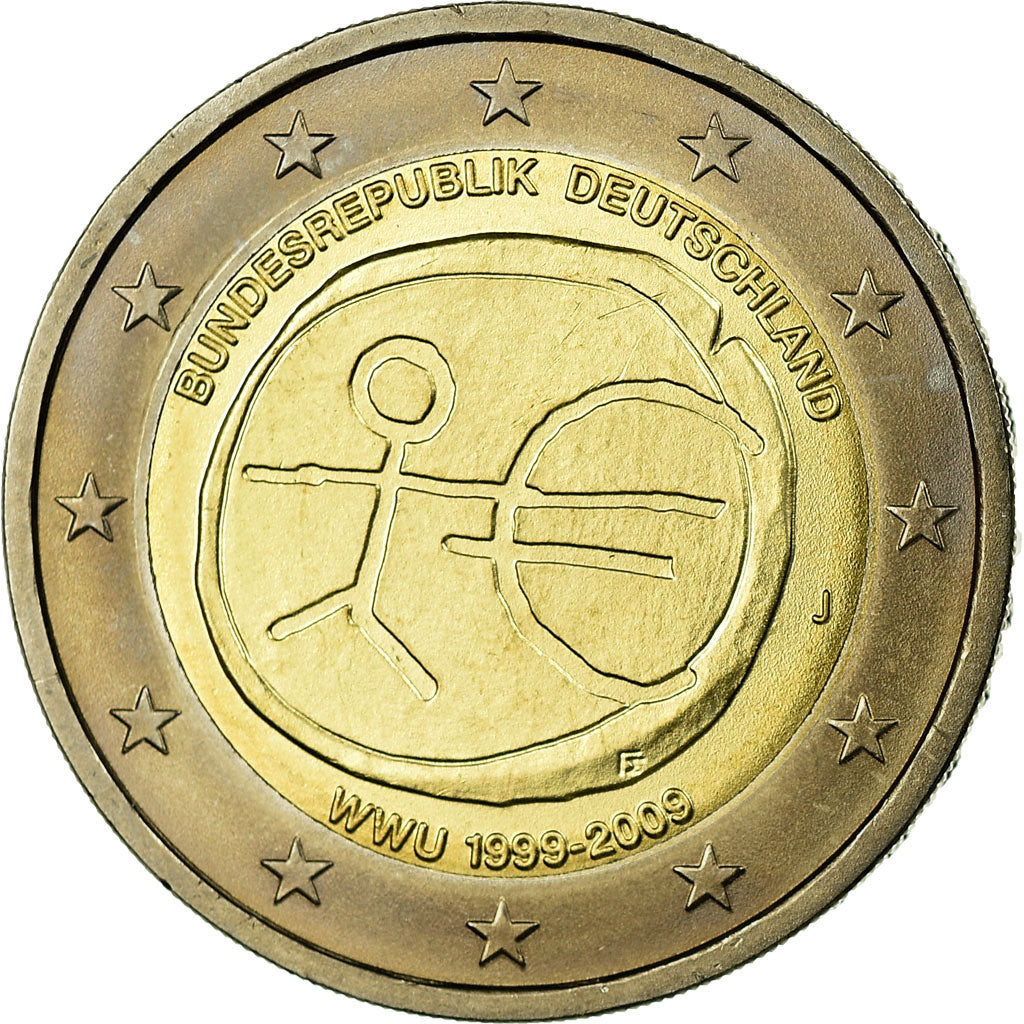 GERMANIA - REPUBBLICA FEDERALE, 2 Euro, 2009, BB, Bi-metallico, KM:277