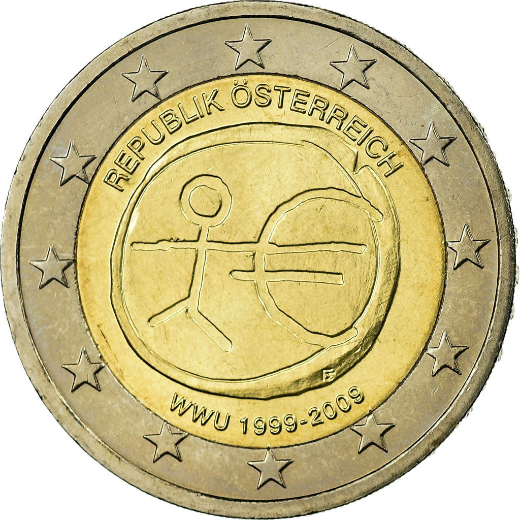 Áustria, 2 Euro, 2009, AU(55-58), Bimetálico, KM:3175