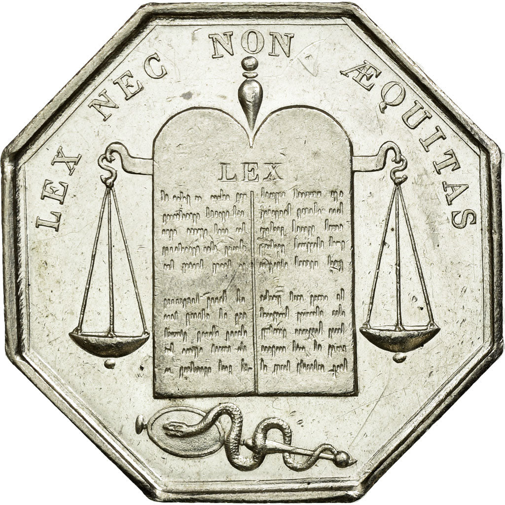 France, Token, Notary, MS(60-62), Silver, Lerouge:327