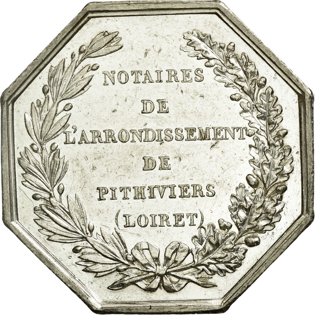 France, Token, Notary, MS(60-62), Silver, Lerouge:327
