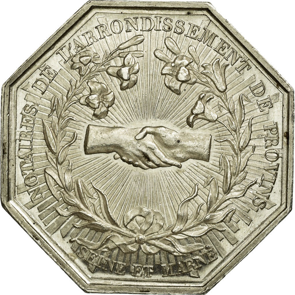 France, Token, Notaires de l'Arrondissement de Provins, Seine-et-Marne, 1824