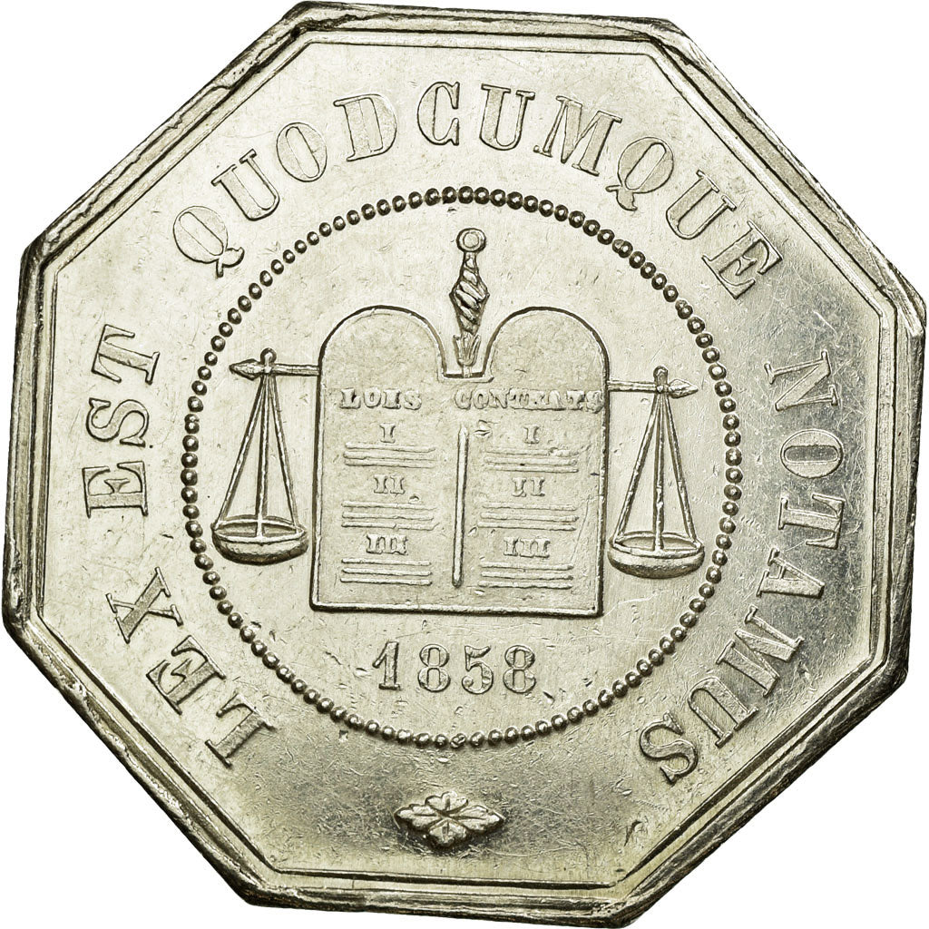 France, Token, Notary, MS(60-62), Silver, Lerouge:326