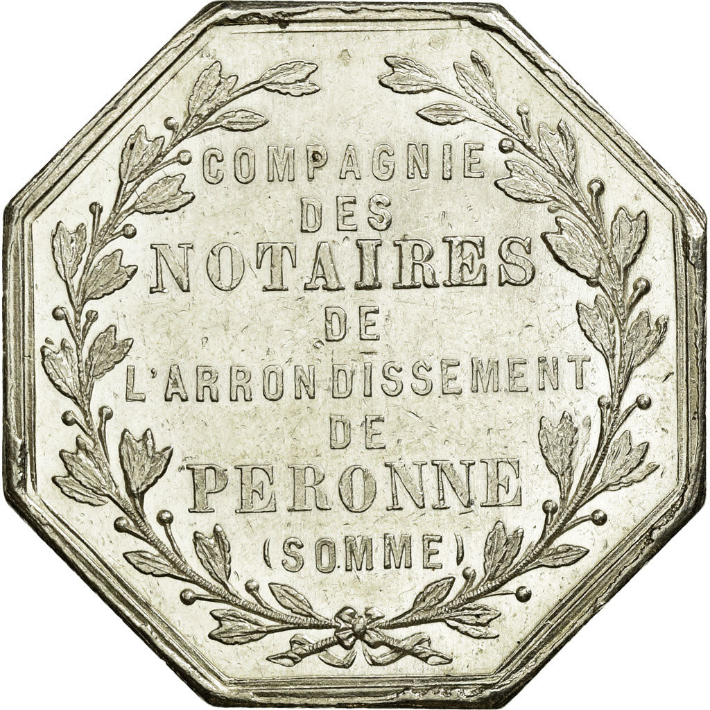 France, Token, Notary, MS(60-62), Silver, Lerouge:326