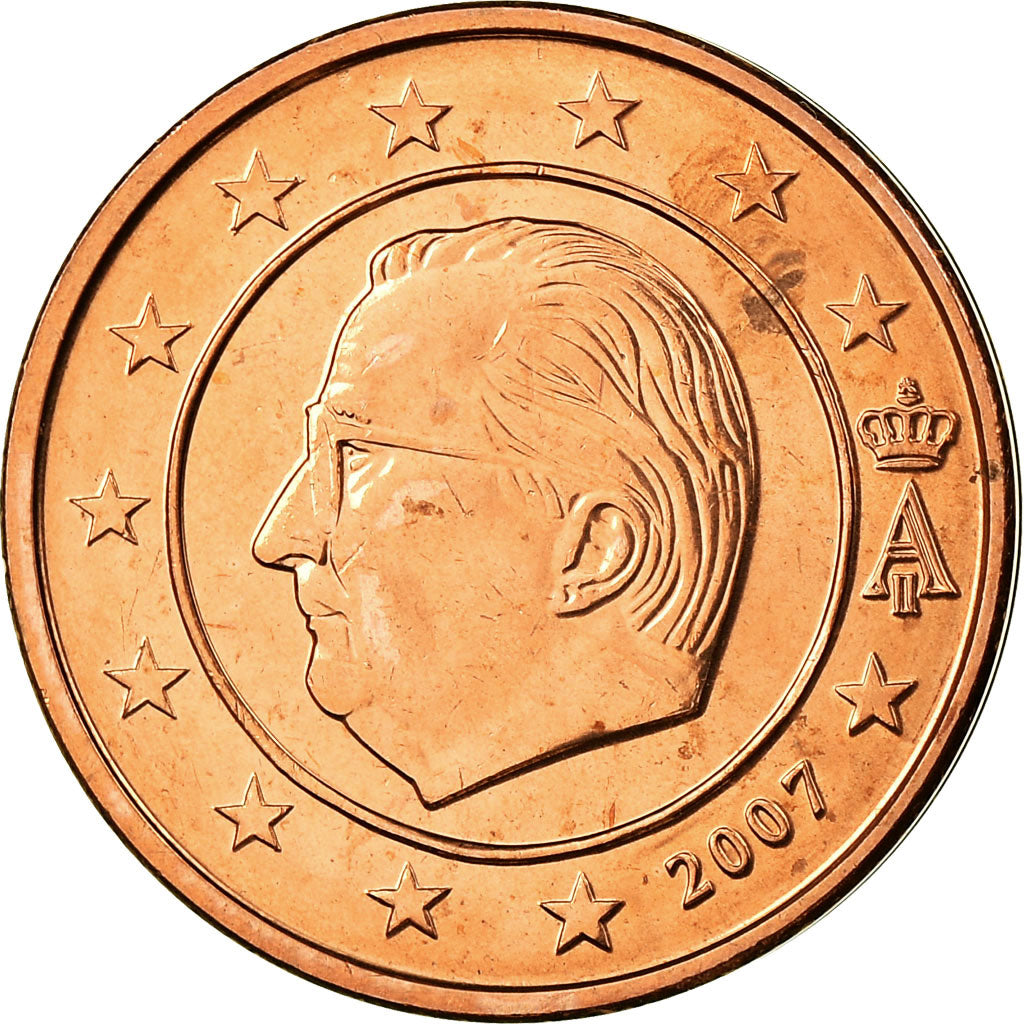 Bélgica, 2 Euro Cent, 2007, SC, Cobre chapado en acero, KM:225