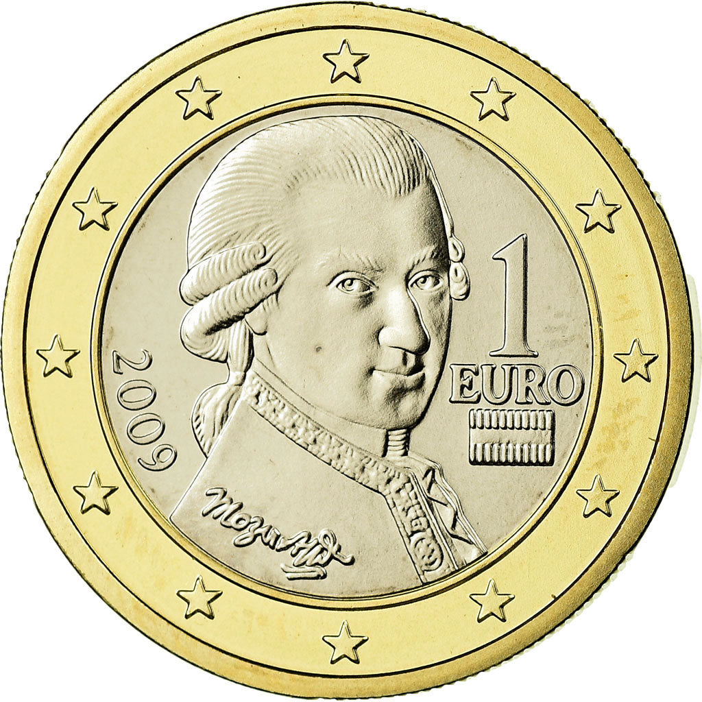 Áustria, Euro, 2009, MS(63), Bimetálico, KM:3142