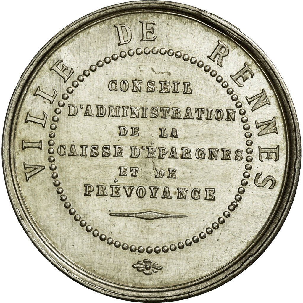 France, Token, Savings Bank, MS(60-62), Silver, Jacqmin:75