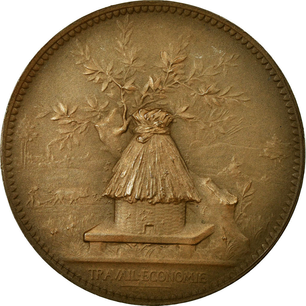 Francja, Token, Oczczędności bankowe, 1894, AU(55-58), Bronze, Jacqmin:64b