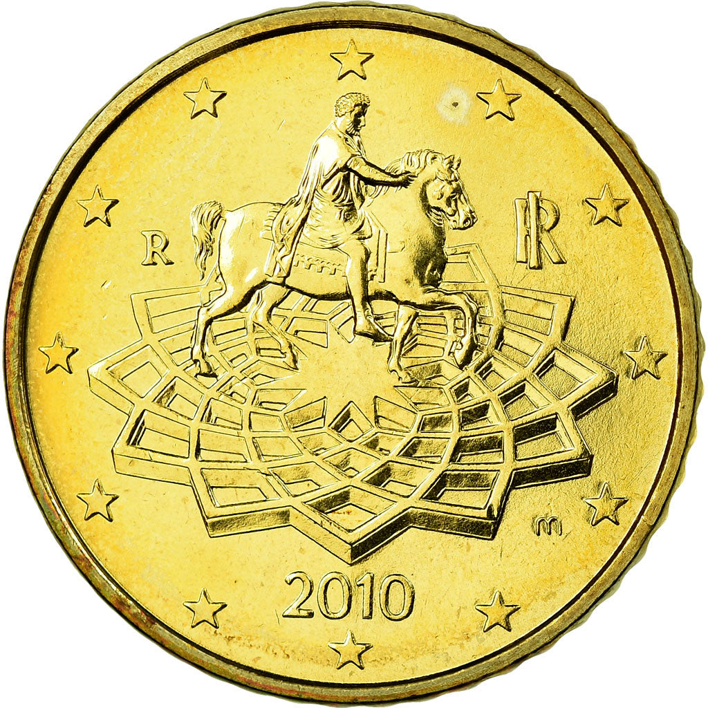 Italië, 50 Euro Cent, 2010, UNC-, Tin, KM:249