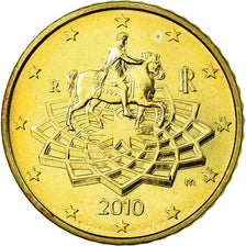 Italy, 50 Euro Cent, 2010, MS(63), Brass, KM:249