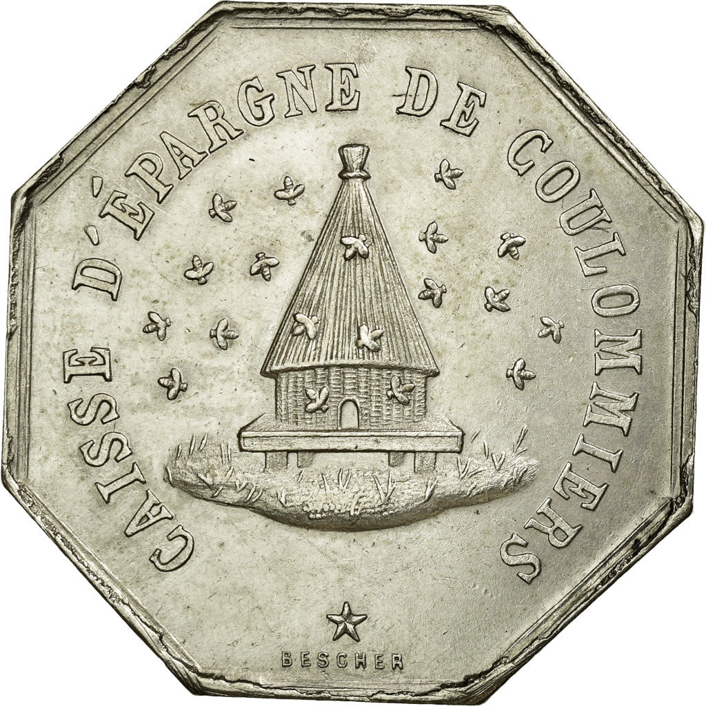 France, Token, Savings Bank, AU(55-58), Silver, Jacqmin:23