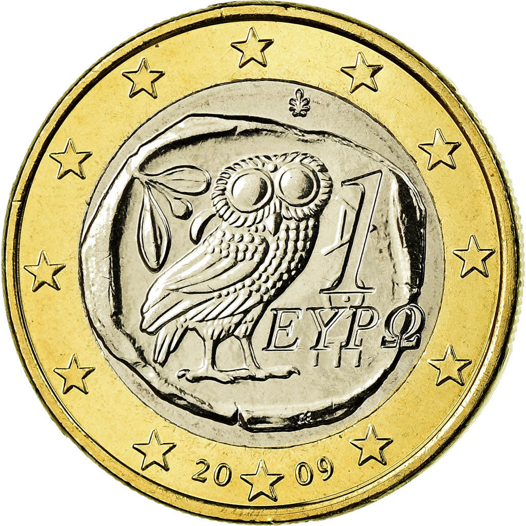 Grecja, Euro, 2009, Athens, MS(63), Bimetaliczny, KM:214