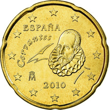 Spagna, 20 Euro Cent, 2010, SPL, Ottone, KM:1148