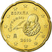 Spagna, 20 Euro Cent, 2010, SPL, Ottone, KM:1148