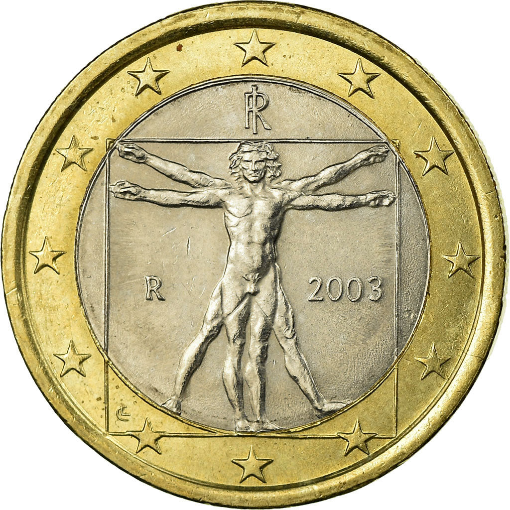 Italien, Euro, 2003, VZ, Bi-Metallic, KM:216