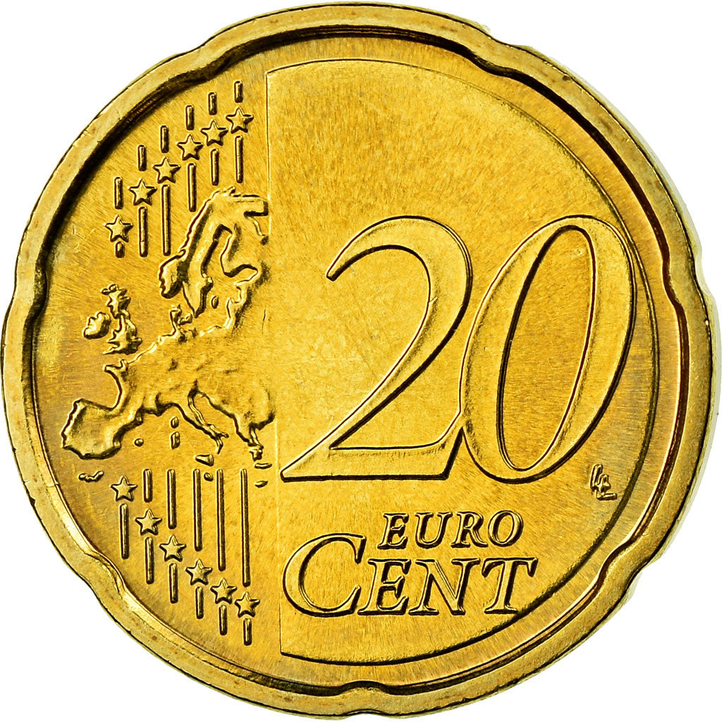 GERMANY - FEDERAL REPUBLIC, 20 Euro Cent, 2009, MS(63), Brass, KM:255