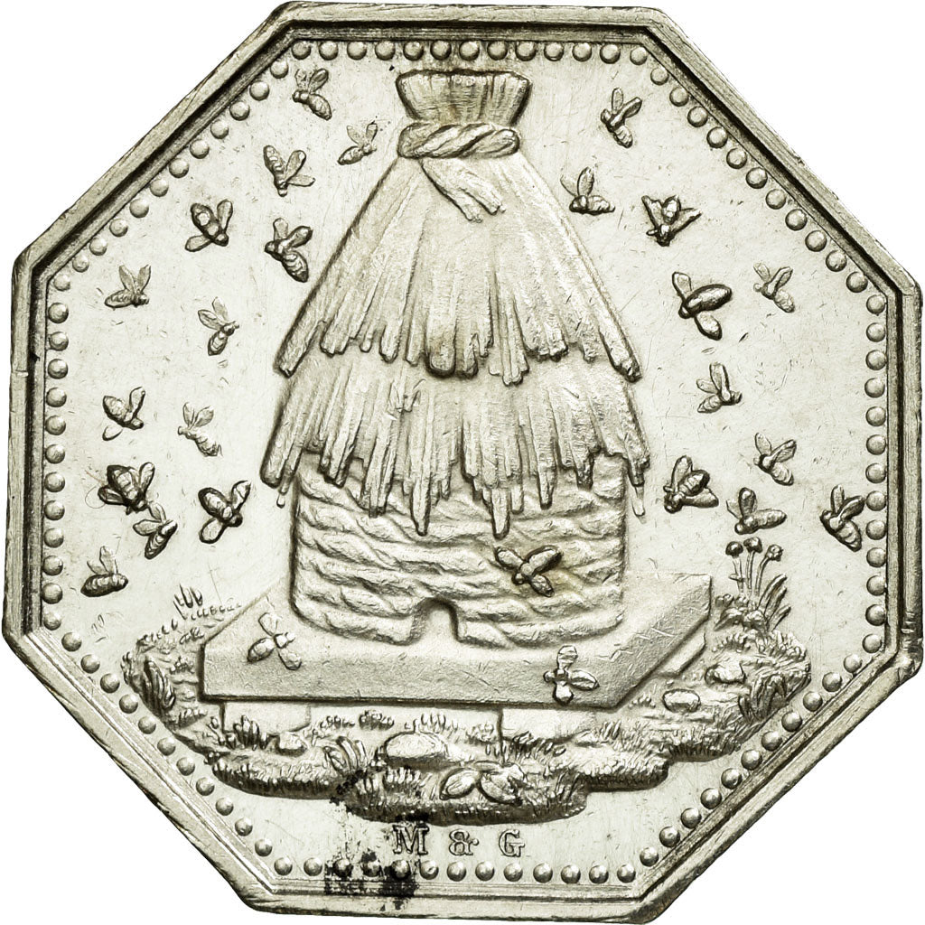 France, Token, Savings Bank, MS(60-62), Silver, Jacqmin:57