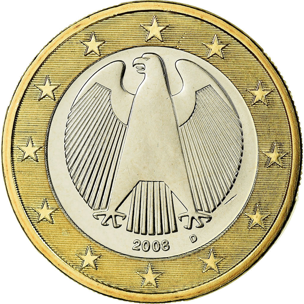 GERMANY - FEDERAL REPUBLIC, Euro, 2008, MS(65-70), Bi-Metallic, KM:257