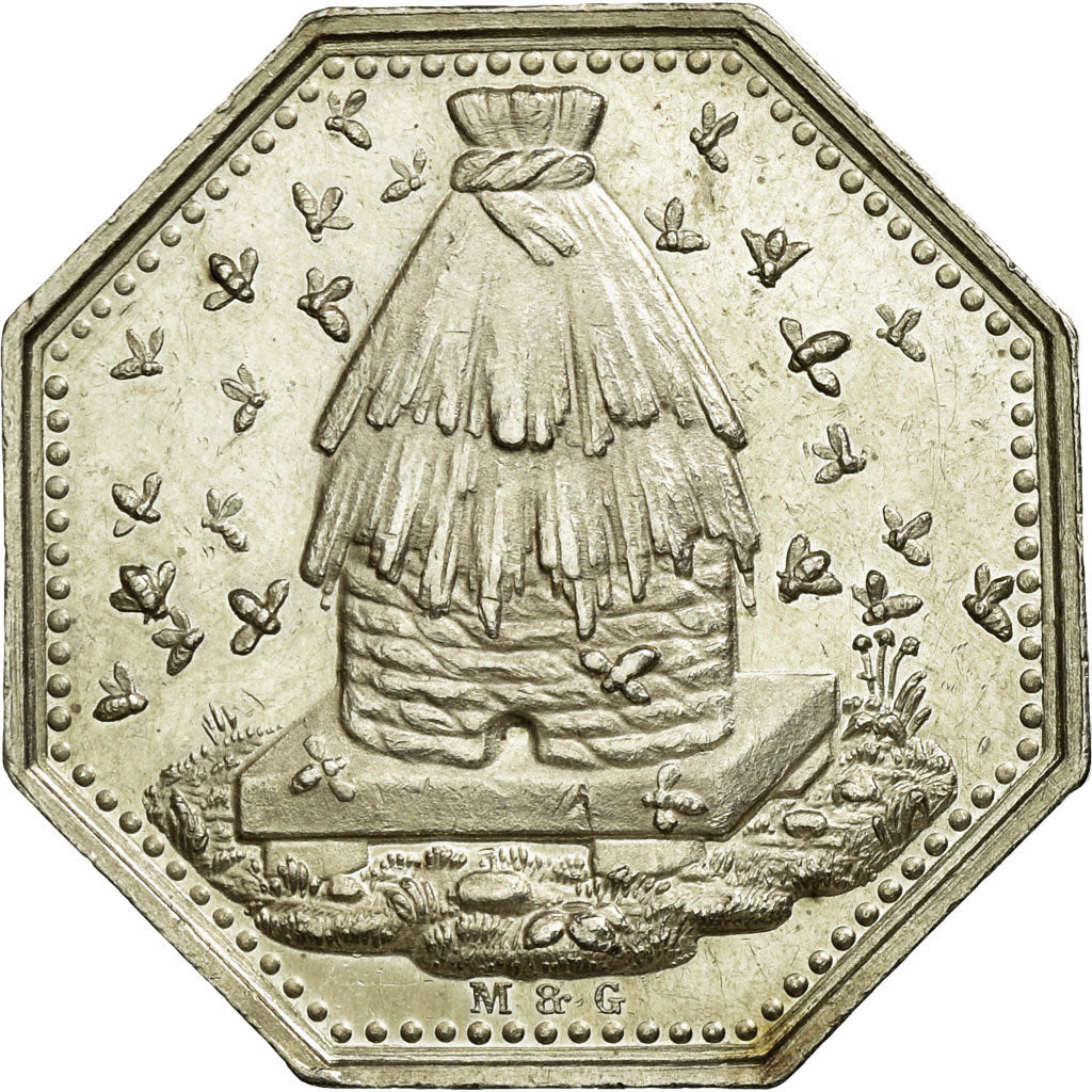France, Token, Savings Bank, MS(60-62), Silver, Jacqmin:57
