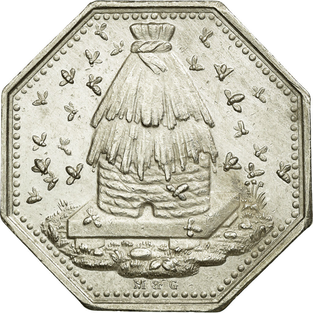 France, Token, Savings Bank, MS(60-62), Silver, Jacqmin:57