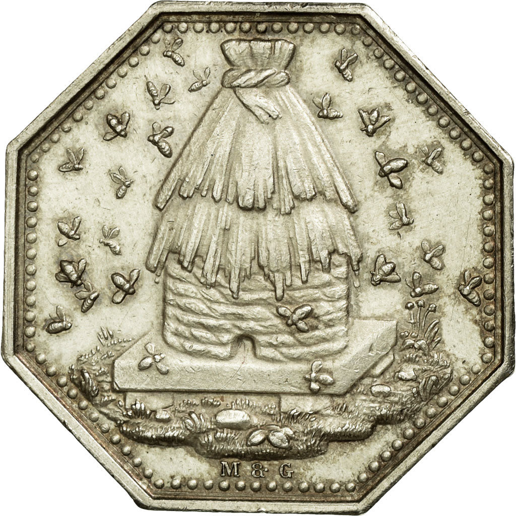 France, Token, Savings Bank, MS(60-62), Silver, Jacqmin:57