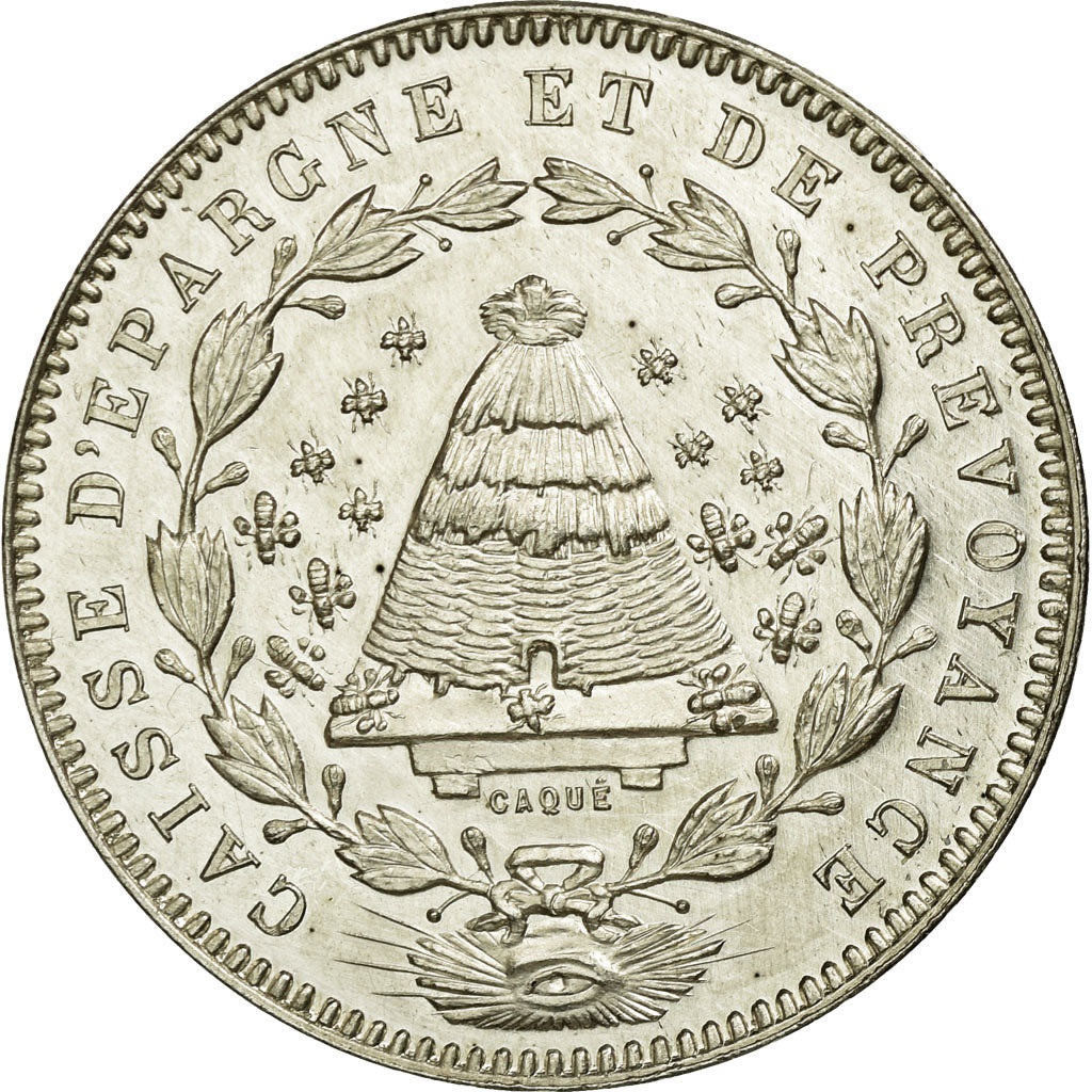 France, Token, Savings Bank, MS(60-62), Silver, Jacqmin:2