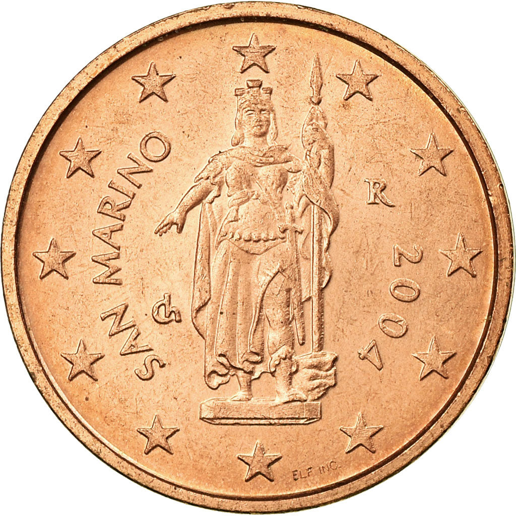 San Marino, 2 Euro Cent, 2004, SUP, Copper Plated Steel, KM:441