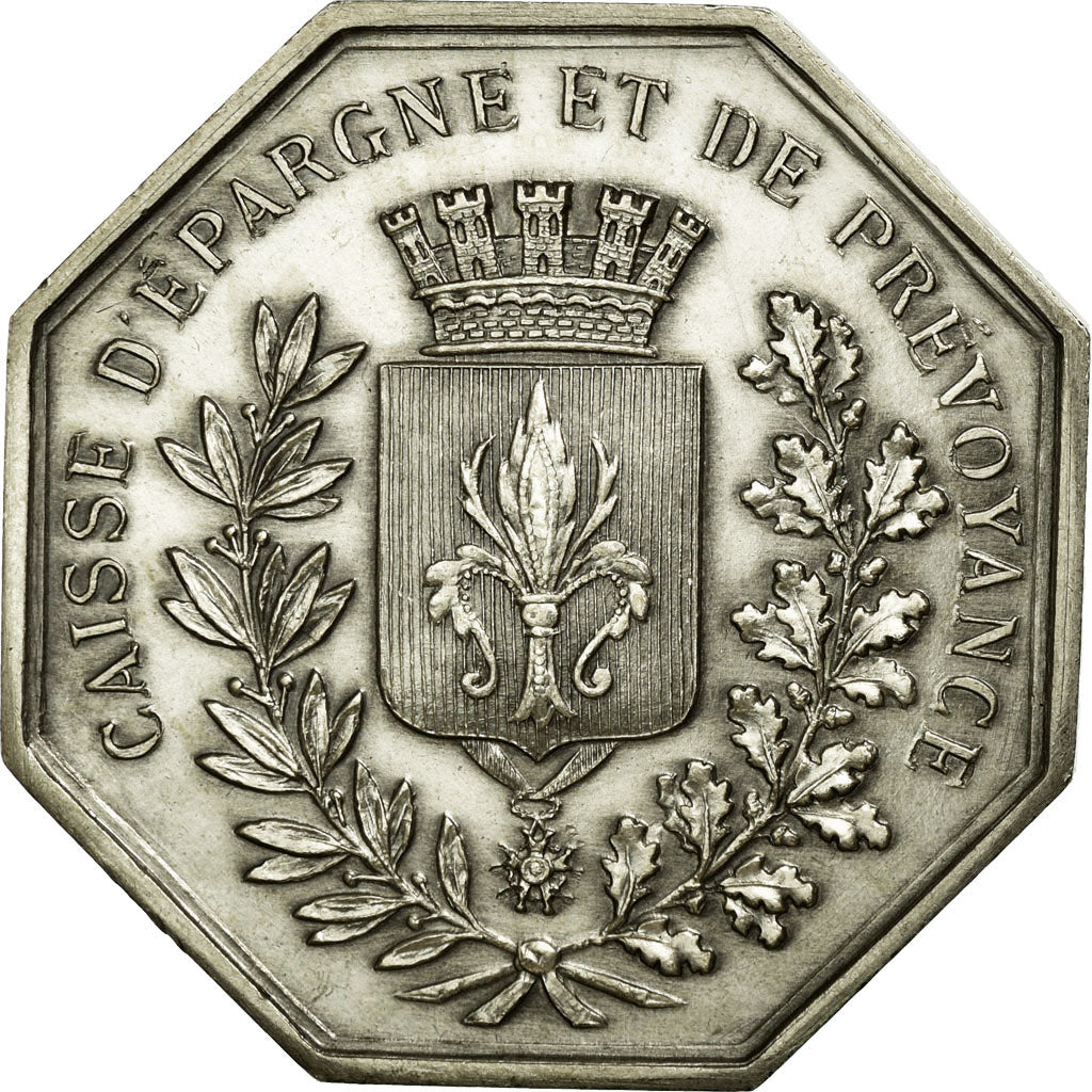 France, Token, Savings Bank, MS(60-62), Silver, Jacqmin:41