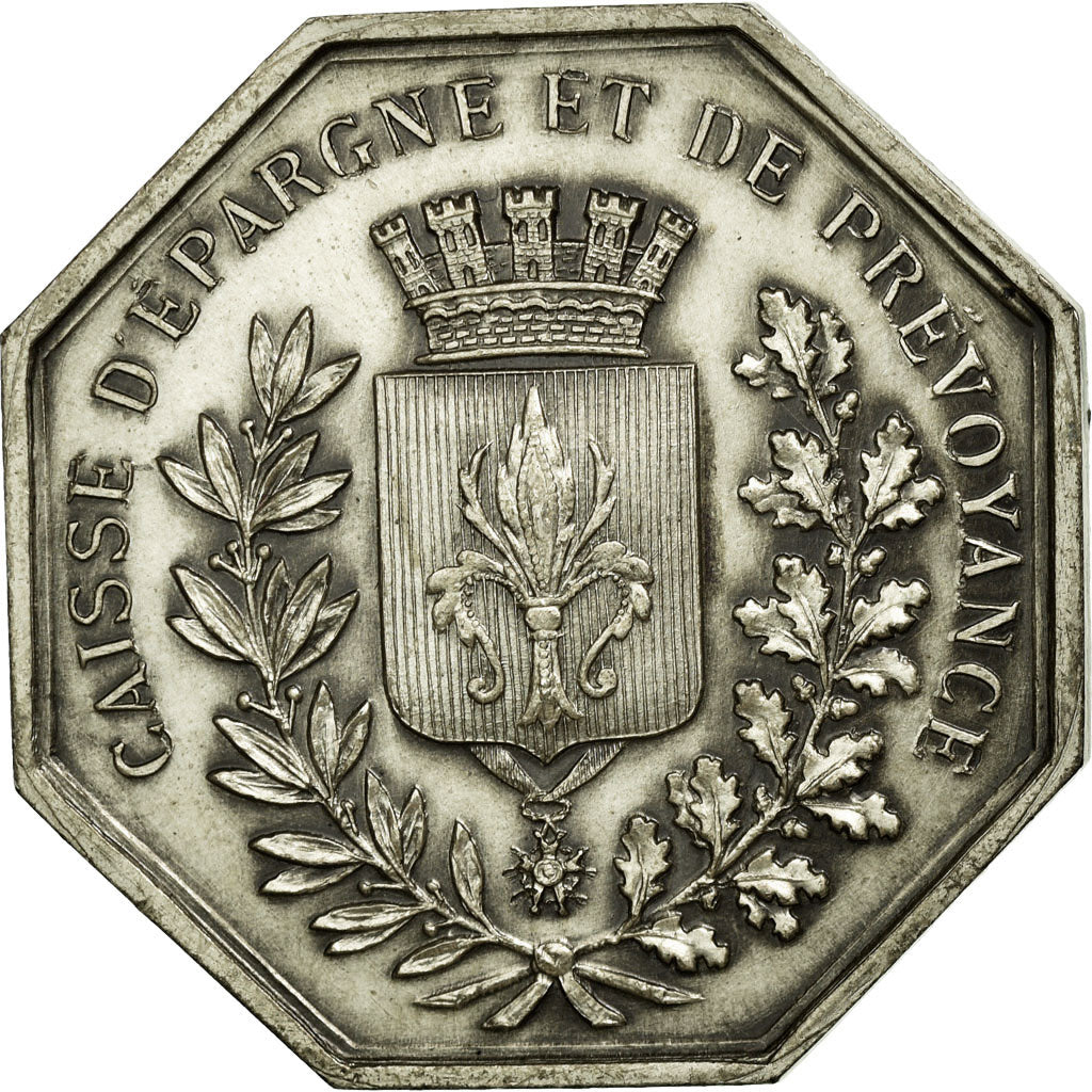 France, Token, Savings Bank, AU(55-58), Silver, Jacqmin:41