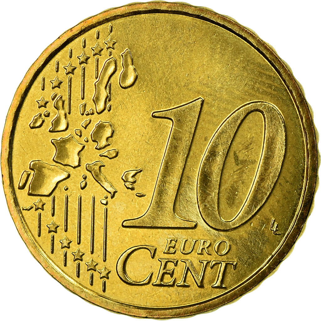 Francja, 10 Euro Cent, 2006, Paris, MS(63), Mosiądz, KM:1285