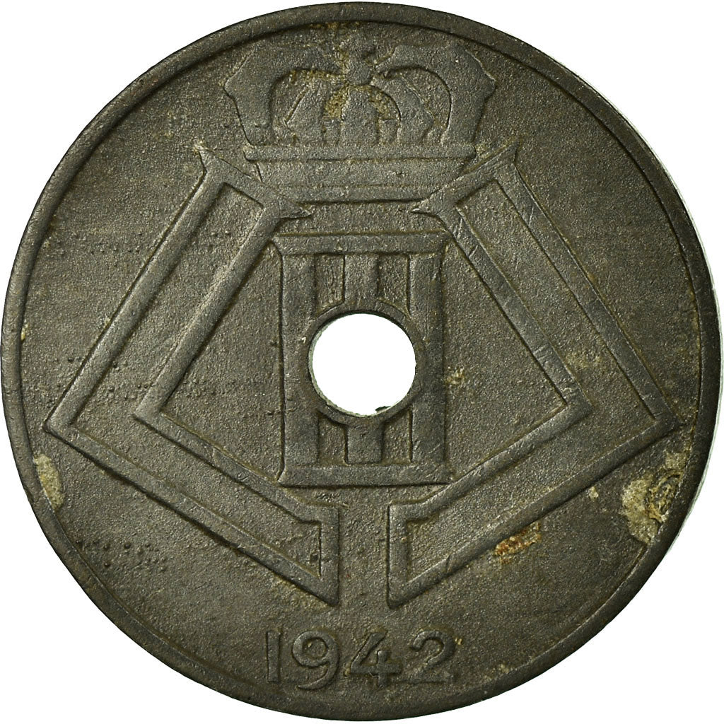 Monnaie, Belgique, 10 Centimes, 1942, TB+, Zinc, KM:126
