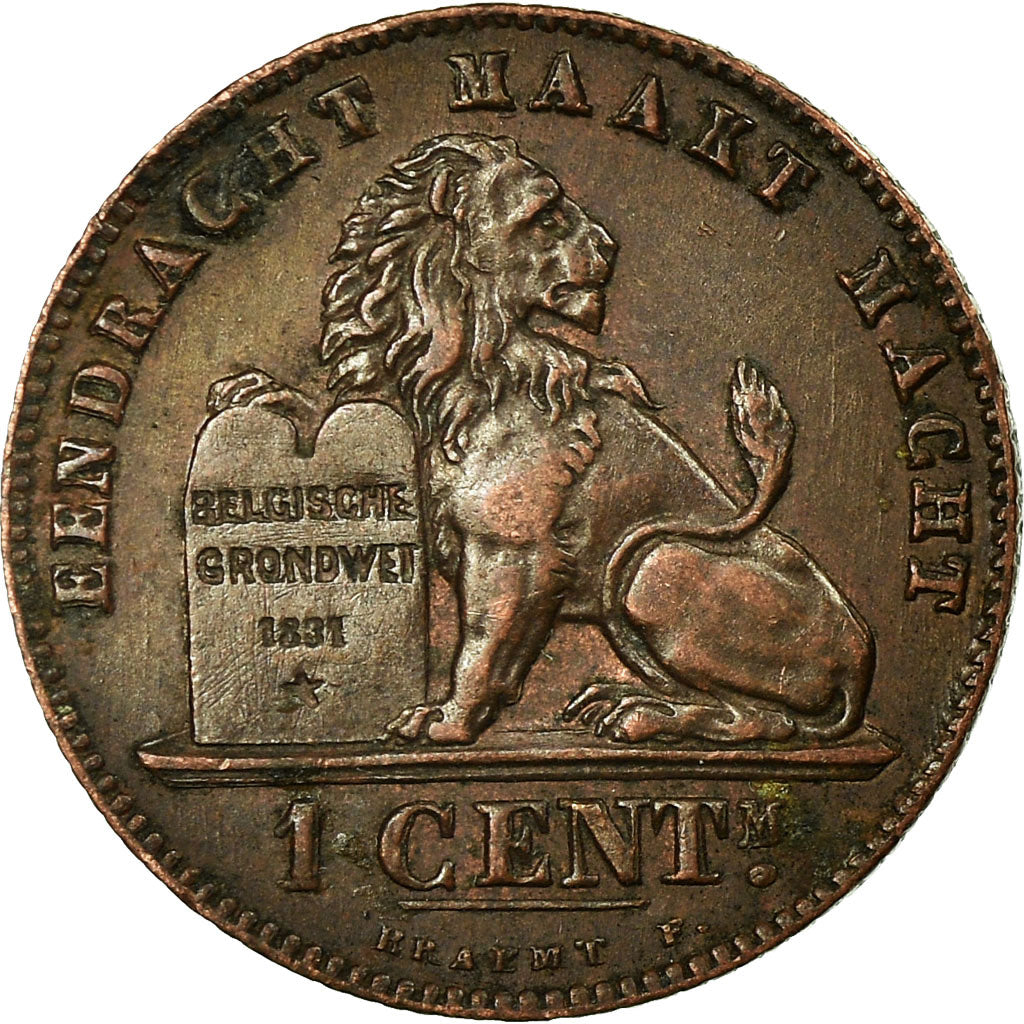 Moneta, Belgio, Leopold II, Centime, 1907, MB+, Rame, KM:34.1