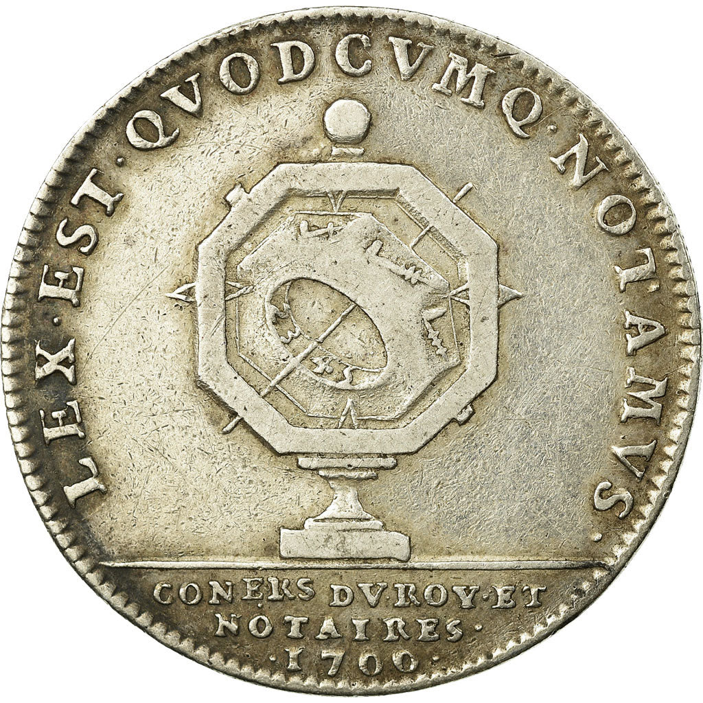 France, Jeton, Louis XIV, Conseillers du Roi et Notaires, TTB, Argent