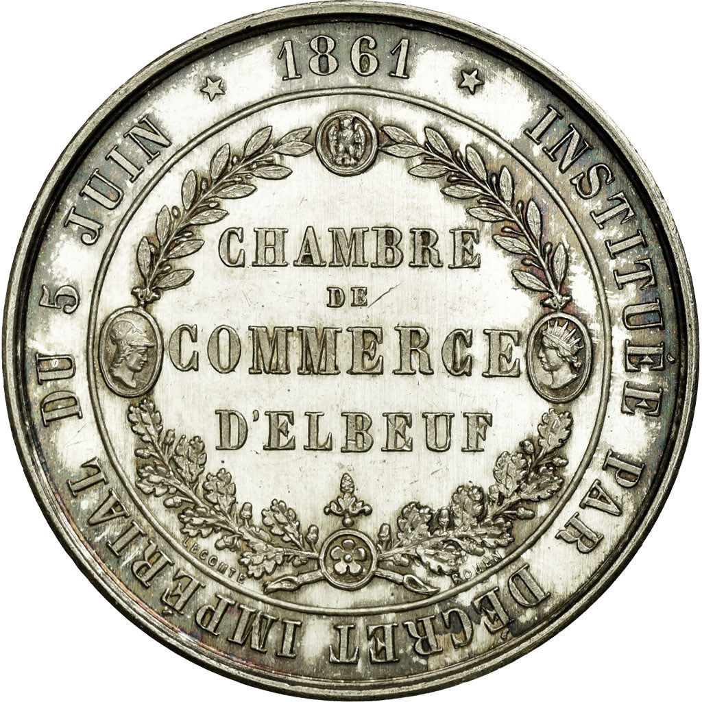 France, Token, Chamber of Commerce, MS(60-62), Silver