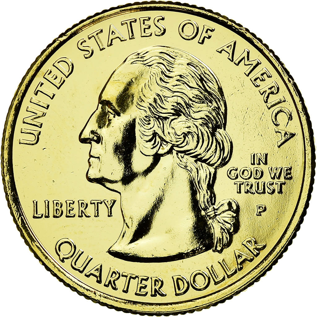 Moneda, Estados Unidos, Utah, Quarter, 2007, golden, EBC, Cobre - níquel