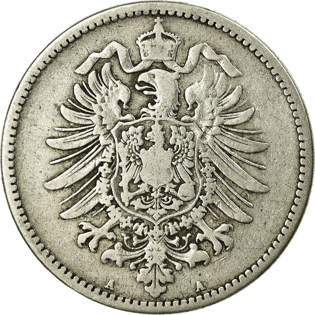 Coin, GERMANY - EMPIRE, Wilhelm I, Mark, 1875, Berlin, VF(20-25), Silver, KM:7