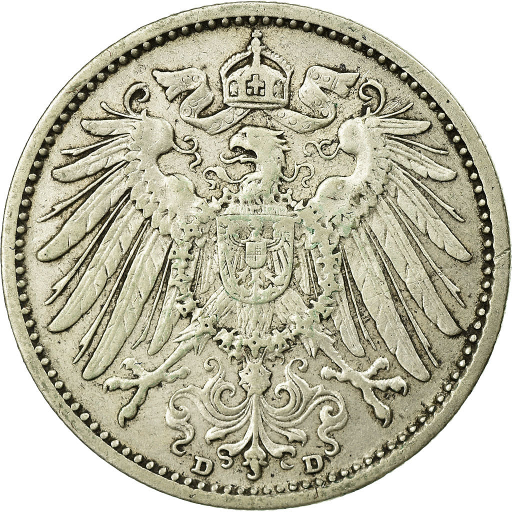 Coin, GERMANY - EMPIRE, Wilhelm II, Mark, 1906, Munich, EF(40-45), Silver, KM:14