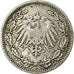 Coin, GERMANY - EMPIRE, 1/2 Mark, 1905, Munich, VF(30-35), Silver, KM:17