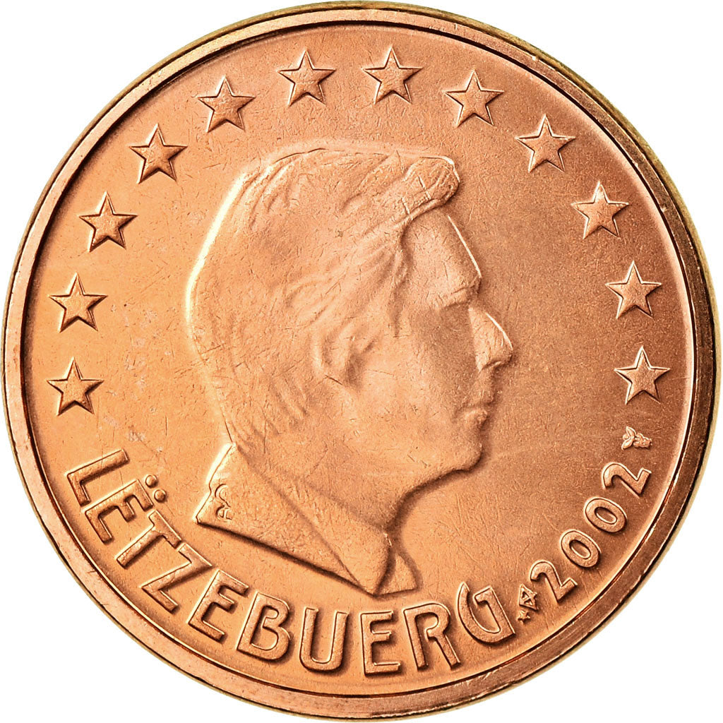 Luxemburgo, 5 Euro Cent, 2002, SC, Cobre chapado en acero, KM:77