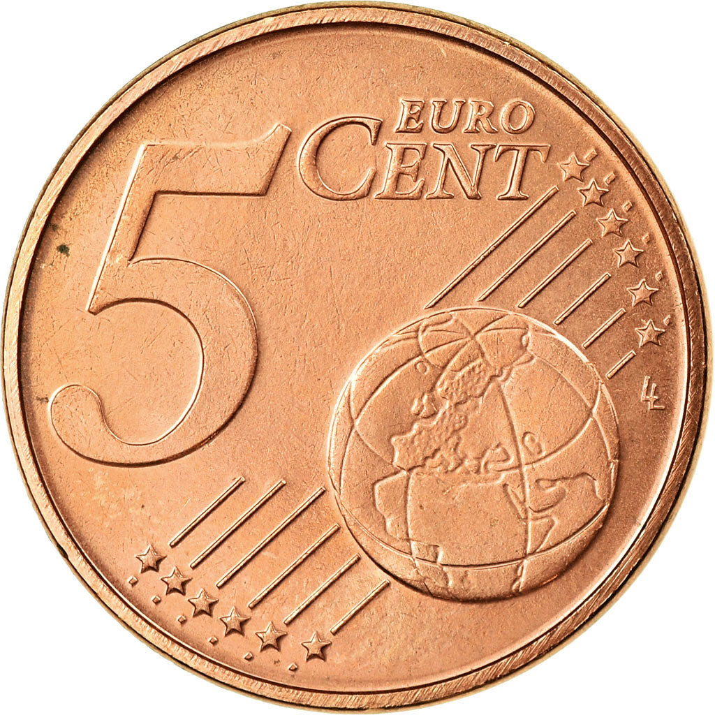 Luxemburgo, 5 Euro Cent, 2002, SC, Cobre chapado en acero, KM:77