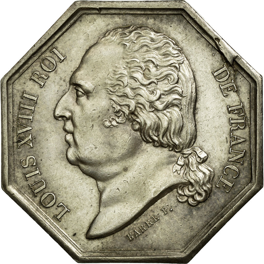France, Token, Insurance, 1818, AU(55-58), Silver, Gailhouste:94