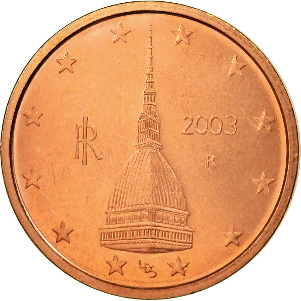 Italien, 2 Euro Cent, 2003, UNZ, Copper Plated Steel, KM:211