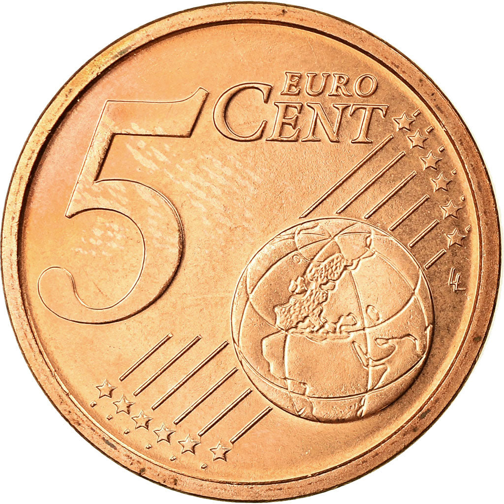 Italy, 5 Euro Cent, 2004, MS(63), Copper Plated Steel, KM:212