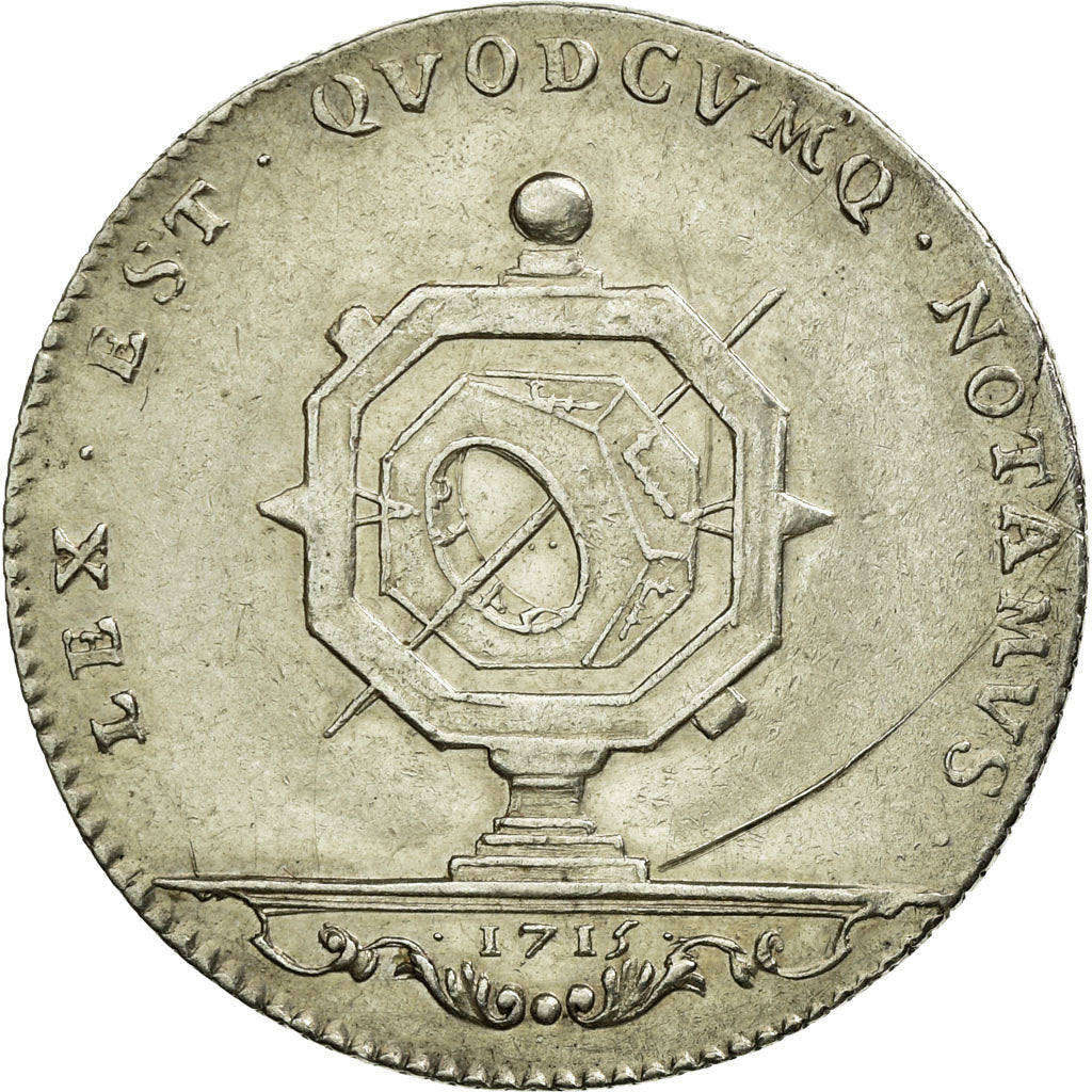 France, Token, Notary, 1715, AU(50-53), Silver, Lerouge:167
