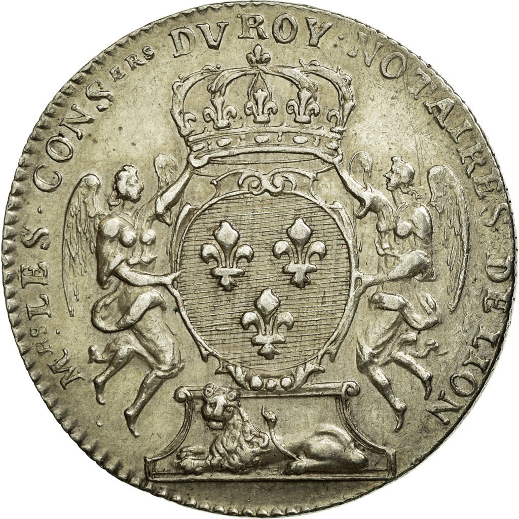 France, Token, Notary, 1715, AU(50-53), Silver, Lerouge:167
