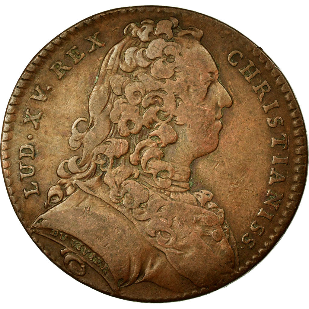 France, Token, Royal, 1736, VF(30-35), Copper, Feuardent:2769