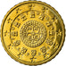 Portugal, 10 Euro Cent, 2005, MS(63), Brass, KM:743