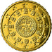Portugal, 10 Euro Cent, 2006, MS(63), Brass, KM:743
